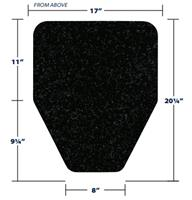 WOC-BK12 - WizKid Original Cut Black Antimicrobial Mat