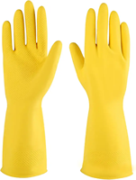 89033 - Large Flock-Lined Yellow Latex Glove